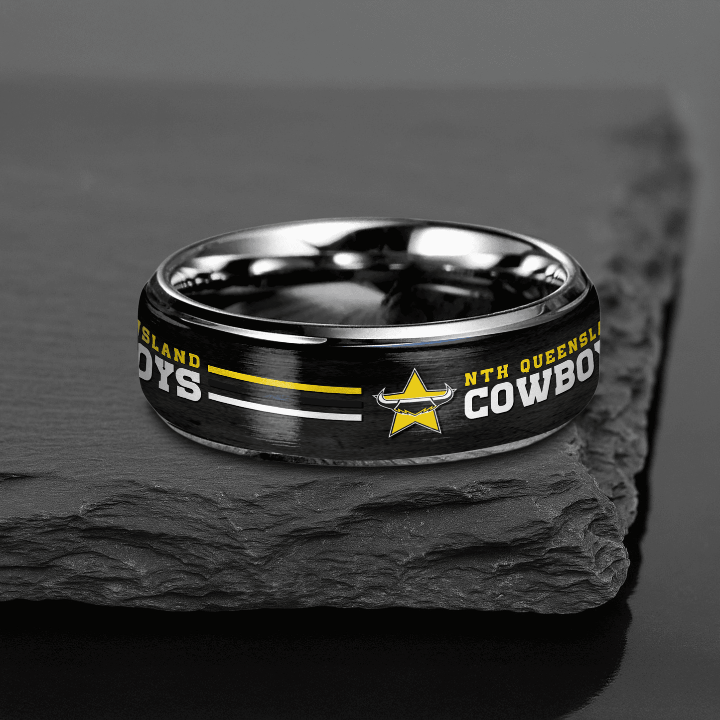 NRL Silver Tungsten Rings Gift For Fans 14
