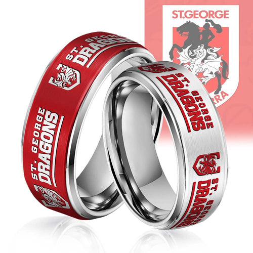 NRL Silver Tungsten Rings Gift For Fans 23