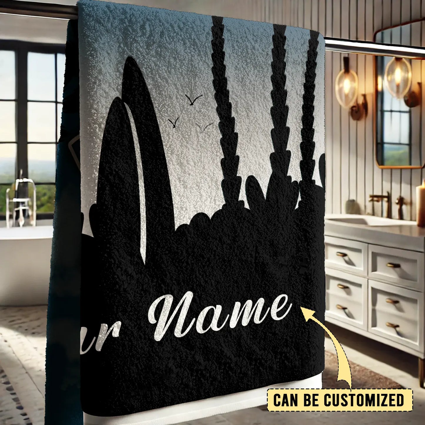 CAR Personalized Custom Pool Travel Beach and Bath Towels