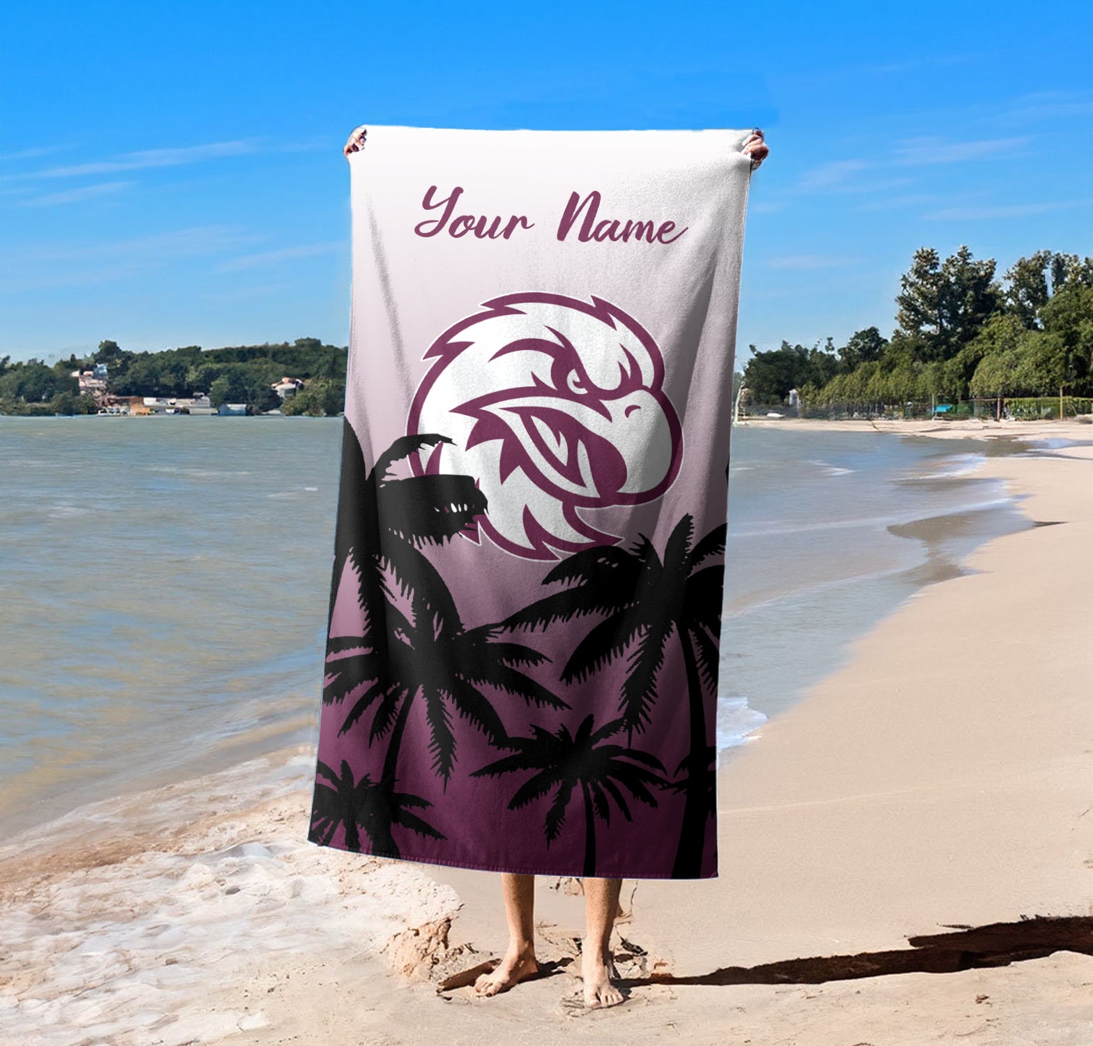 MAN Personalized Custom Pool Travel Beach and Bath Towels 5