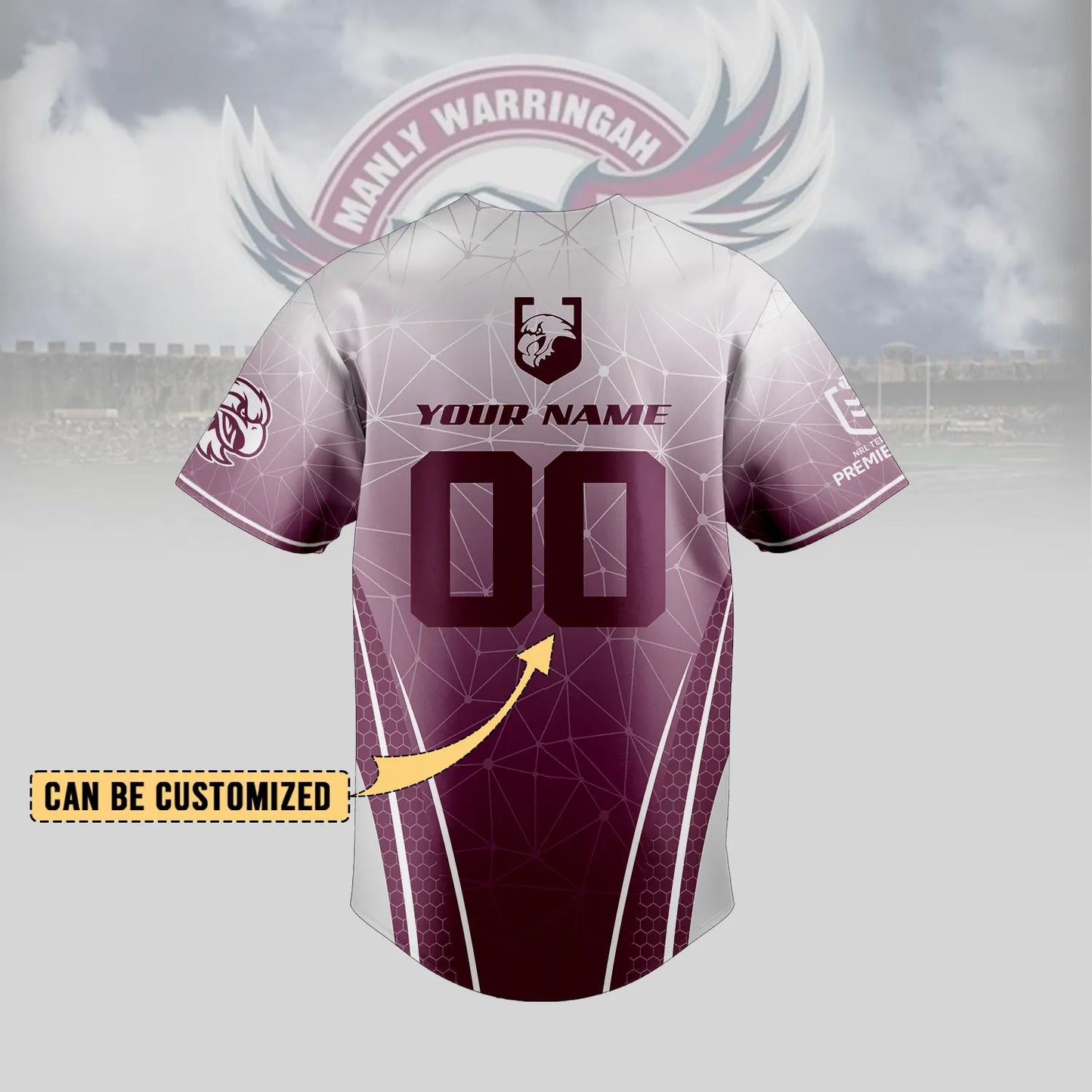 MAN Personalized Custom Baseball Jersey 5