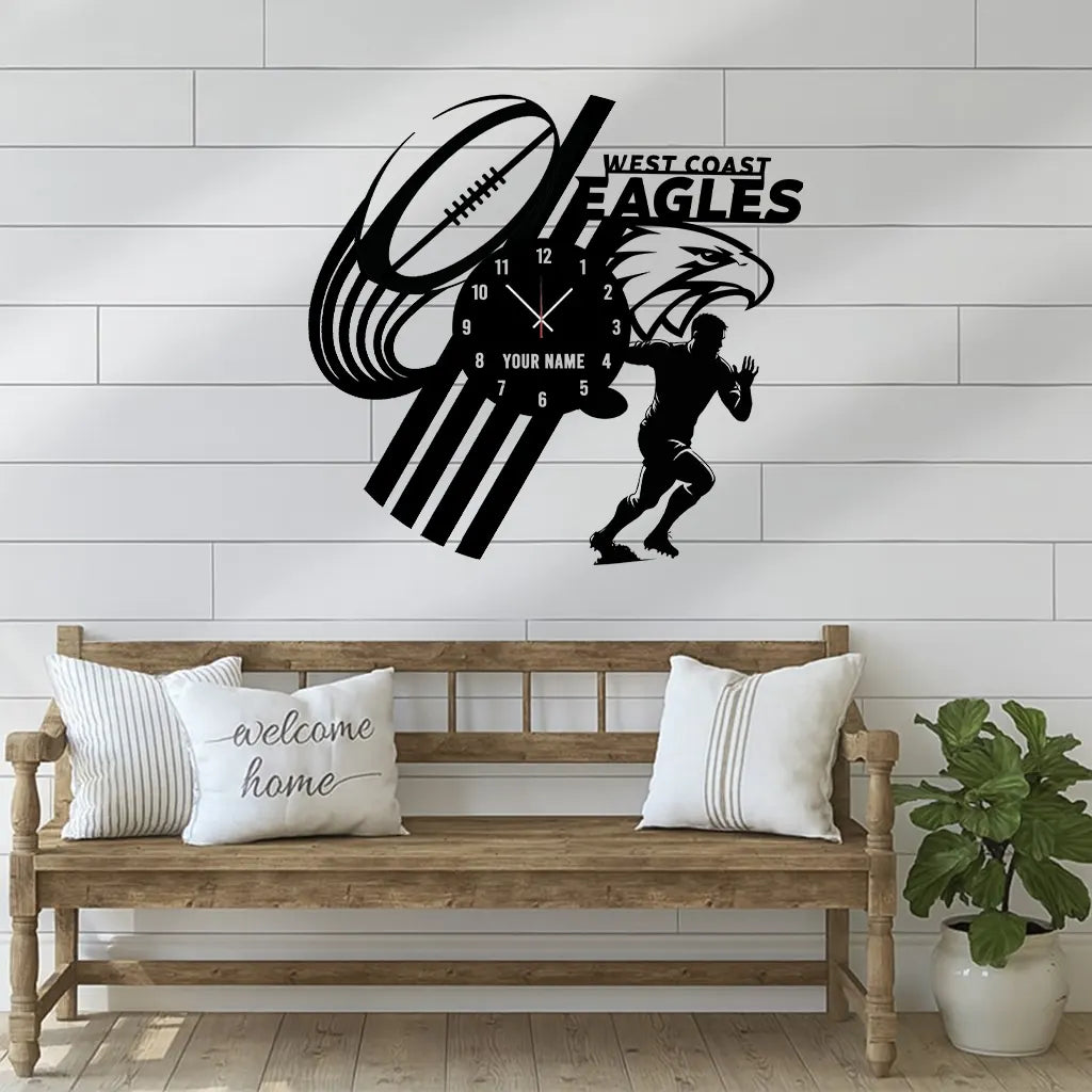 WCE Personalized Custom Vinyl Clock With Led For Home