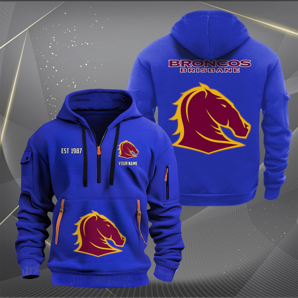 BRI Personalized Custom Sports Hoodie Zipper