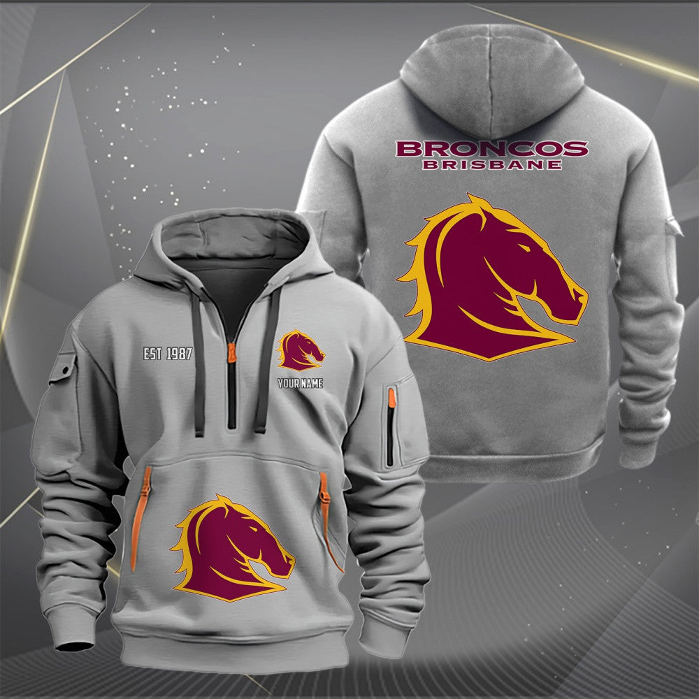 BRI Personalized Custom Sports Hoodie Zipper