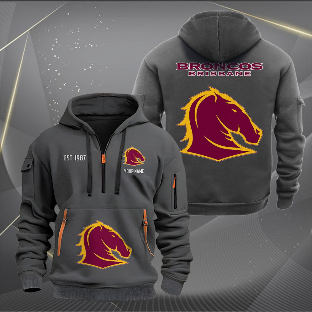 BRI Personalized Custom Sports Hoodie Zipper