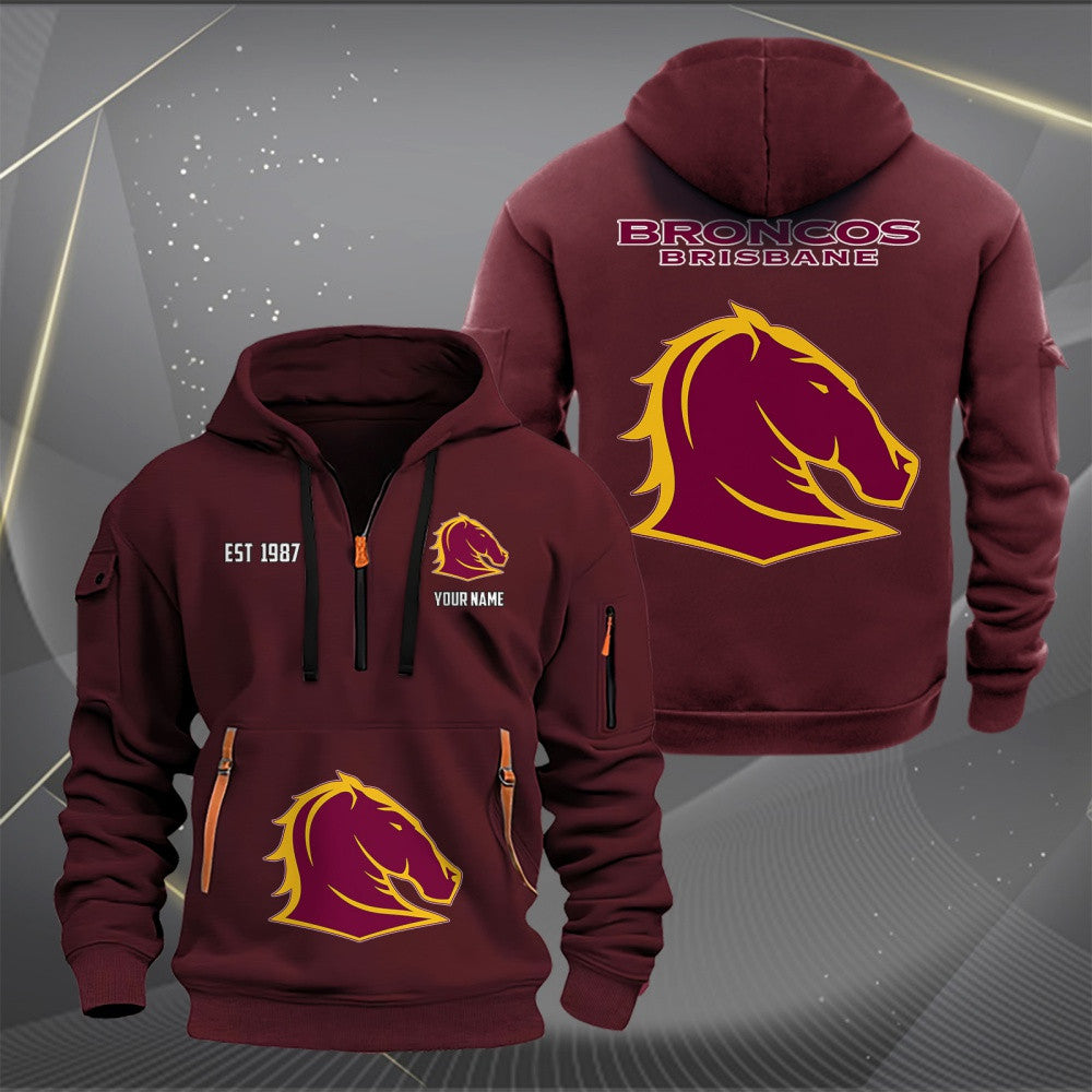 BRI Personalized Custom Sports Hoodie Zipper