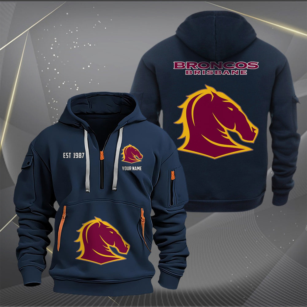 BRI Personalized Custom Sports Hoodie Zipper