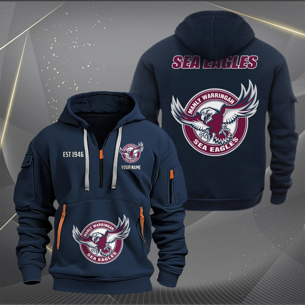 MAN Personalized Custom Sports Hoodie Zipper