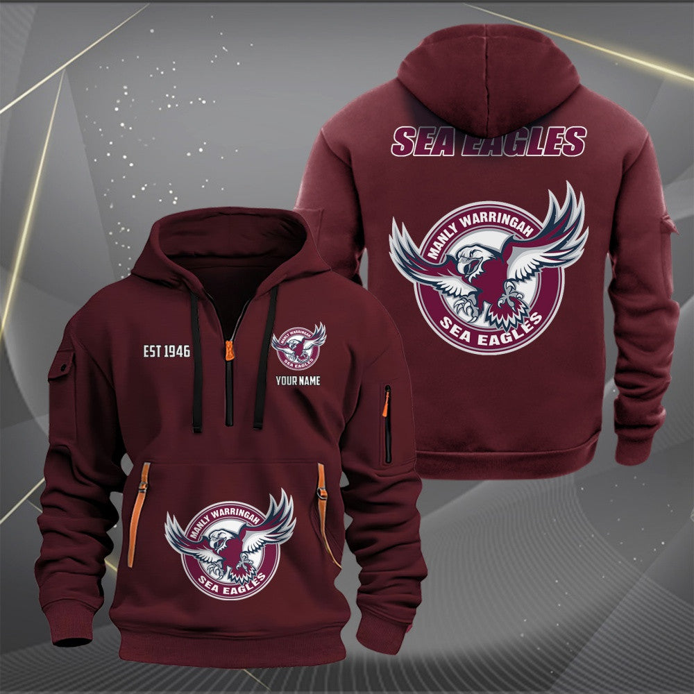 MAN Personalized Custom Sports Hoodie Zipper