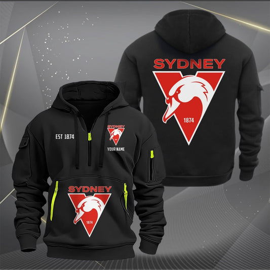 SS Personalized Custom Sports Hoodie Zipper