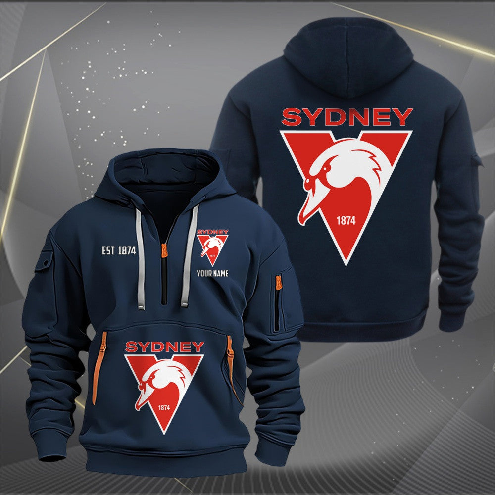 SS Personalized Custom Sports Hoodie Zipper