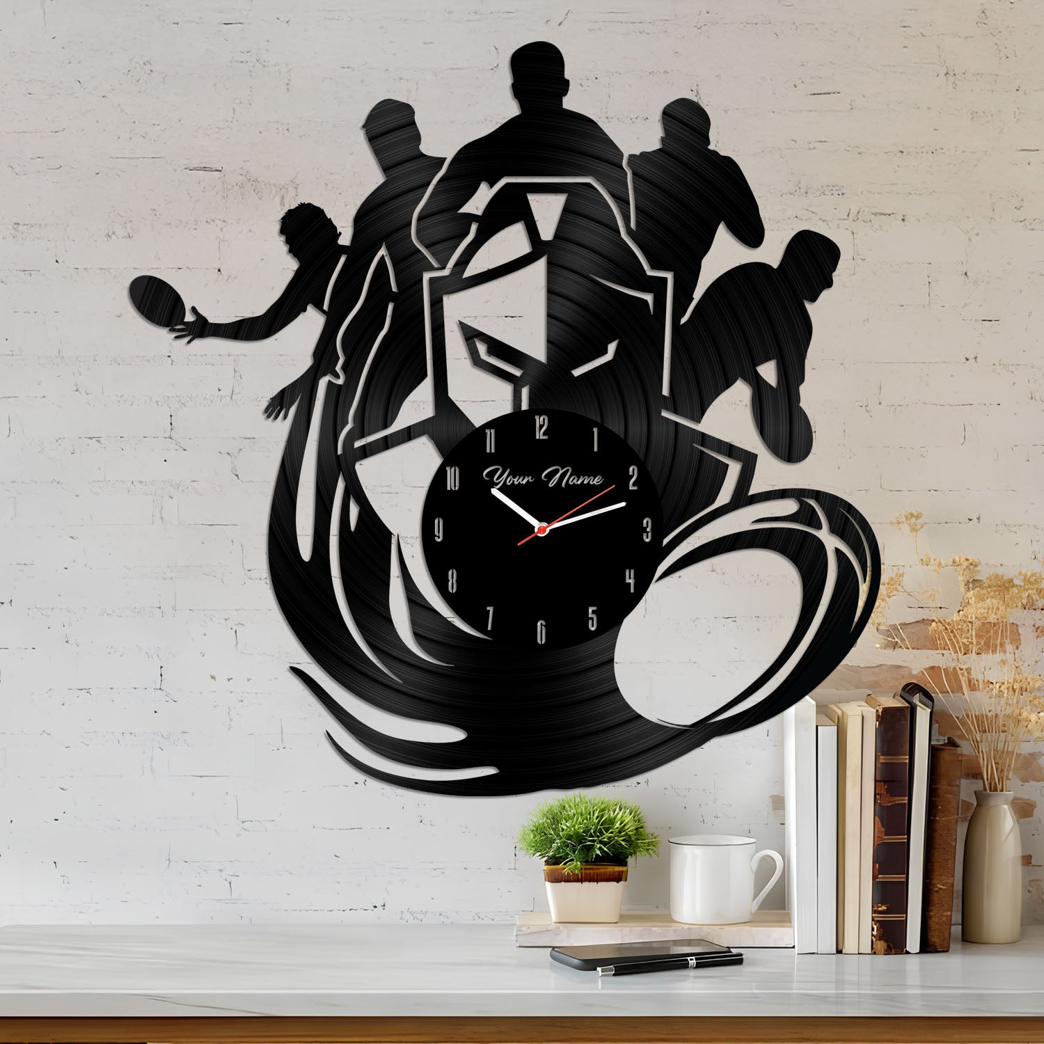 GLD Personalized Custom Vinyl Clock With Led For Home