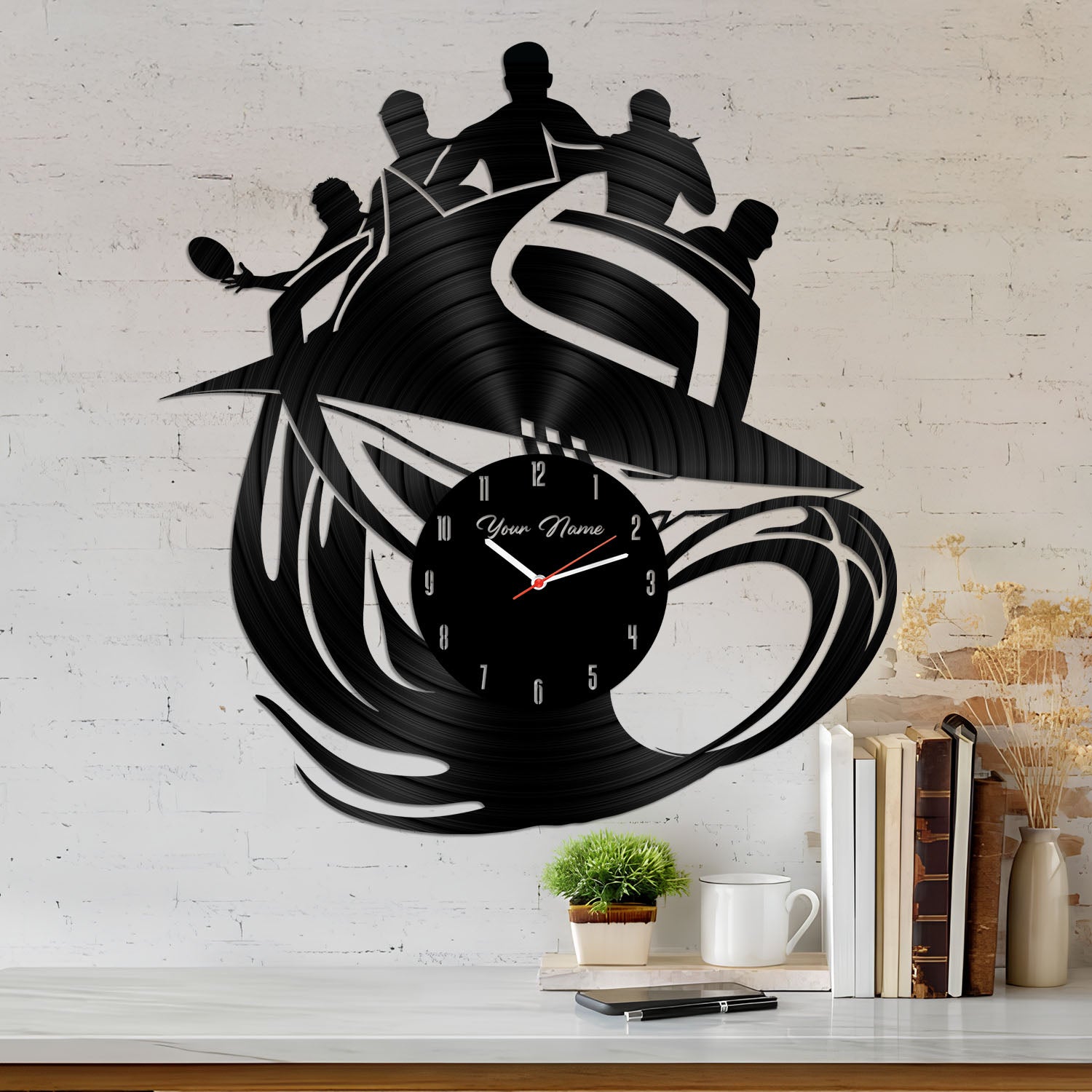 CRO Personalized Custom Vinyl Clock With Led For Home