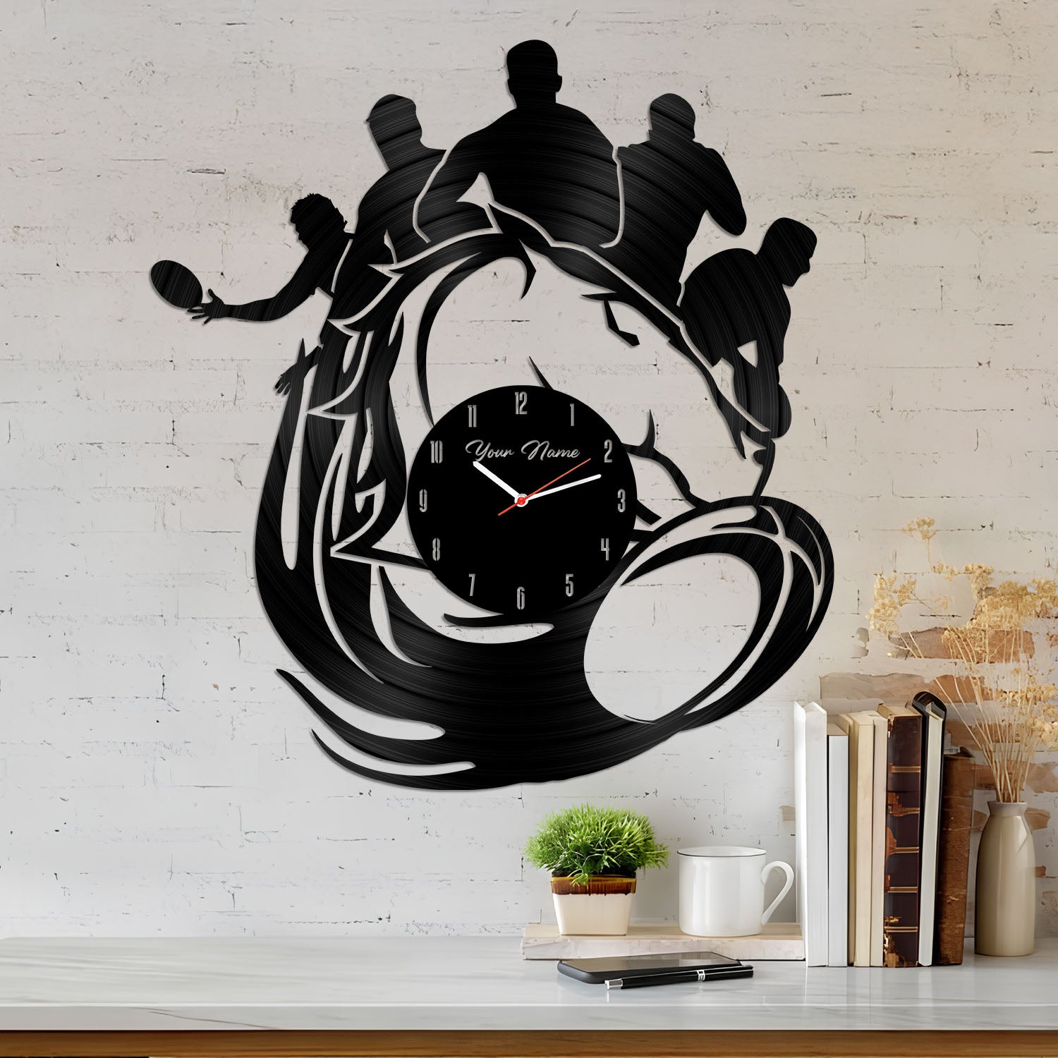 BRI Personalized Custom Vinyl Clock With Led For Home