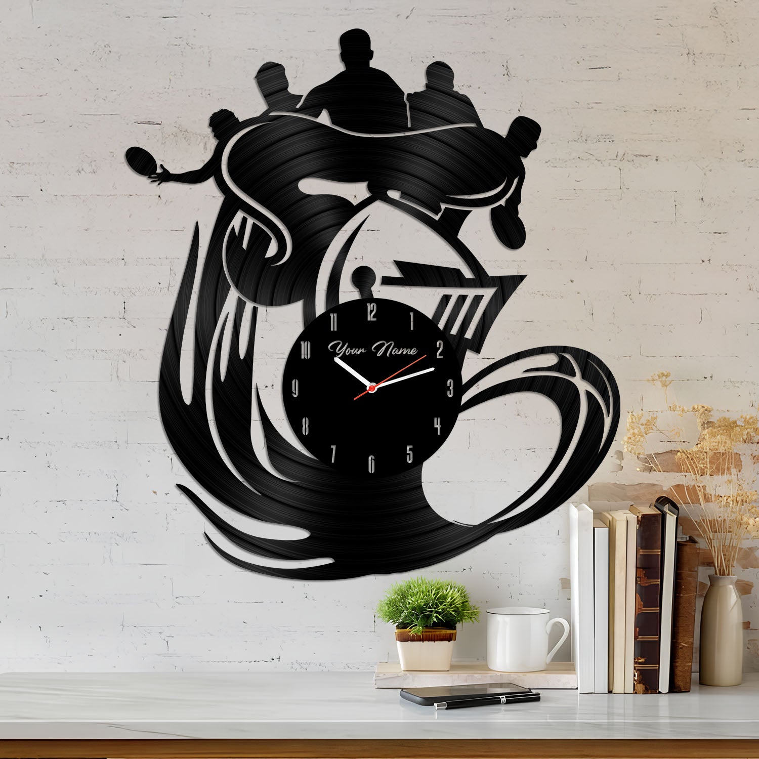 NEW Personalized Custom Vinyl Clock With Led For Home