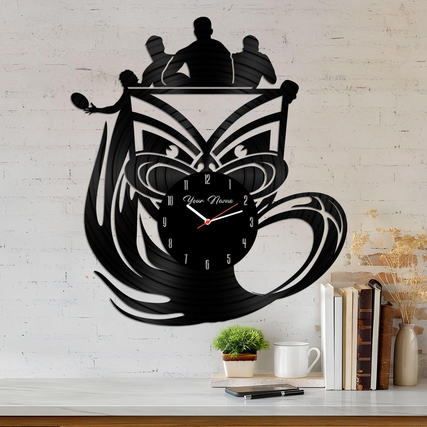 NZL Personalized Custom Vinyl Clock With Led For Home