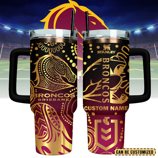 BRI Personalized Custom 40oz 30oz Stainless Steel Tumbler With Handle 3