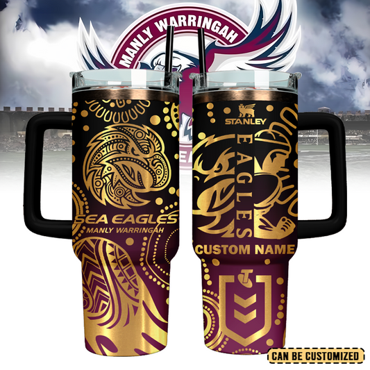 MAN Personalized Custom 40oz 30oz Stainless Steel Tumbler With Handle 3