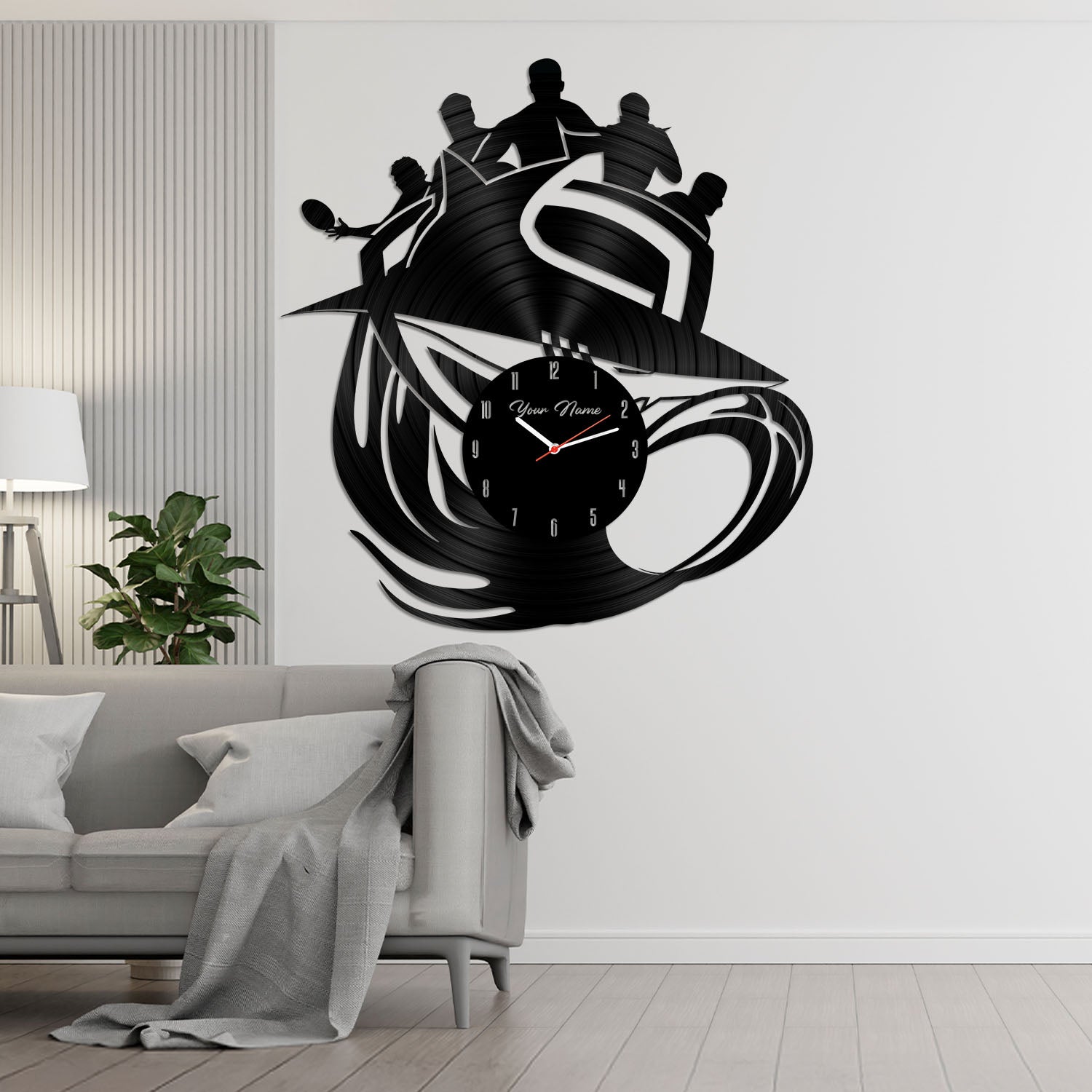 CRO Personalized Custom Vinyl Clock With Led For Home