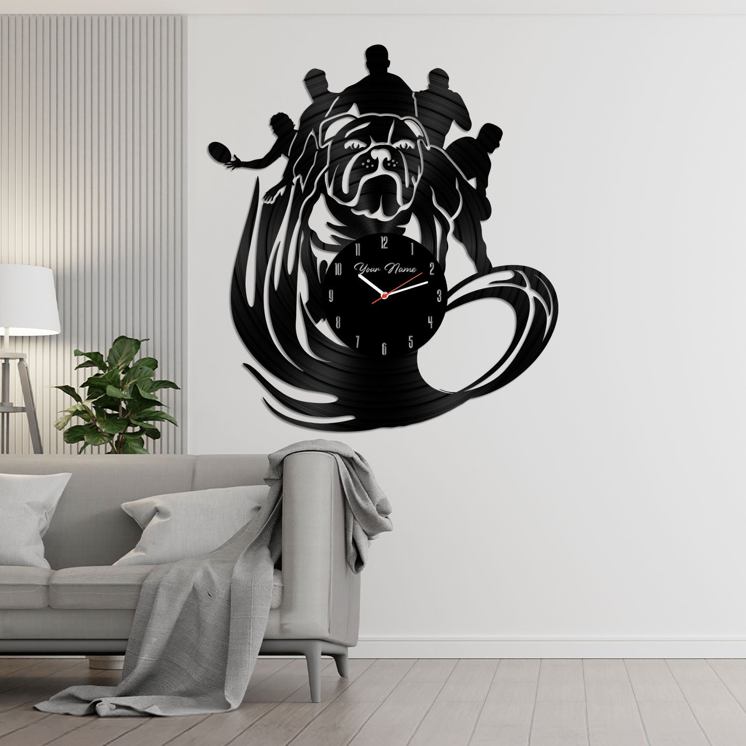 CBY Personalized Custom Vinyl Clock With Led For Home