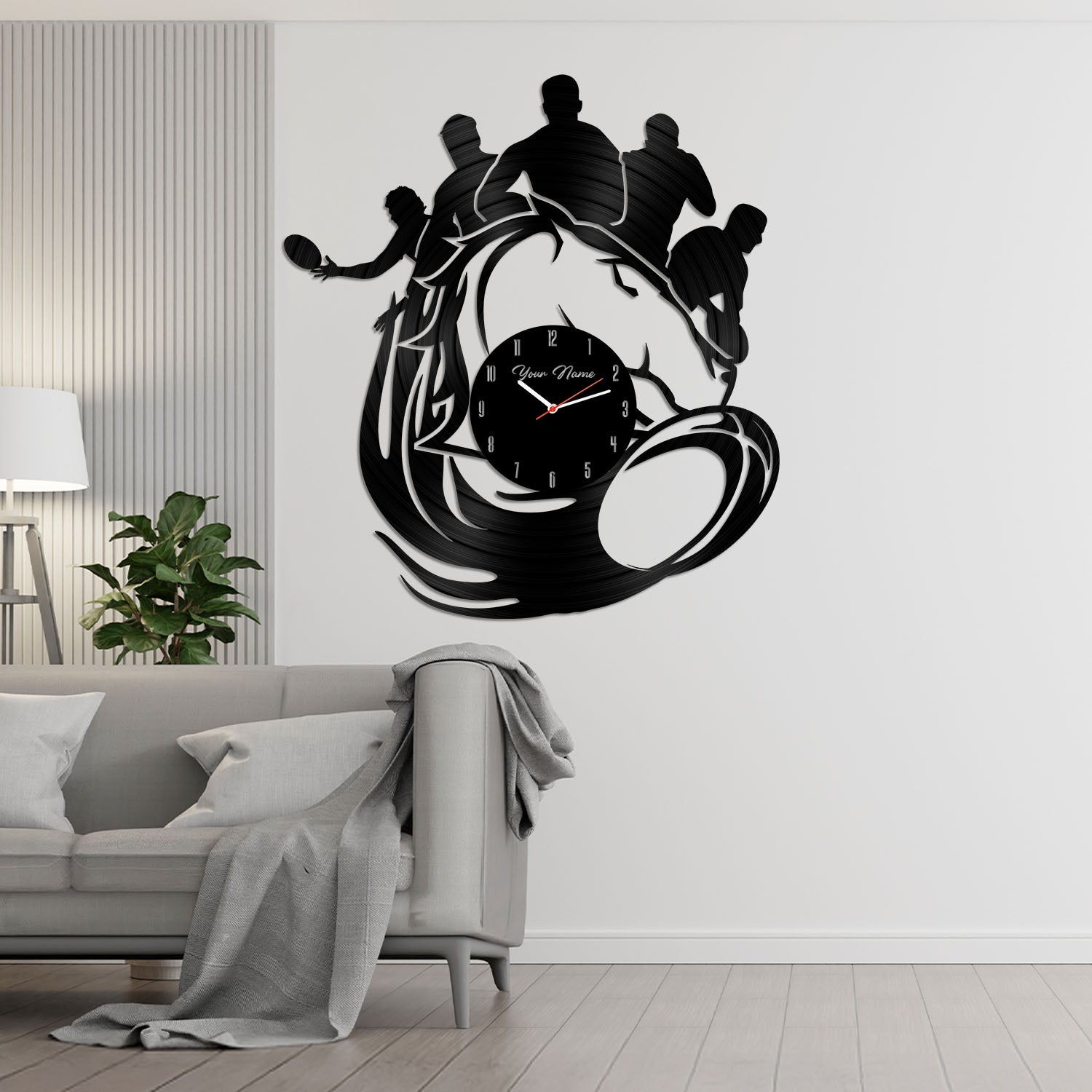 BRI Personalized Custom Vinyl Clock With Led For Home