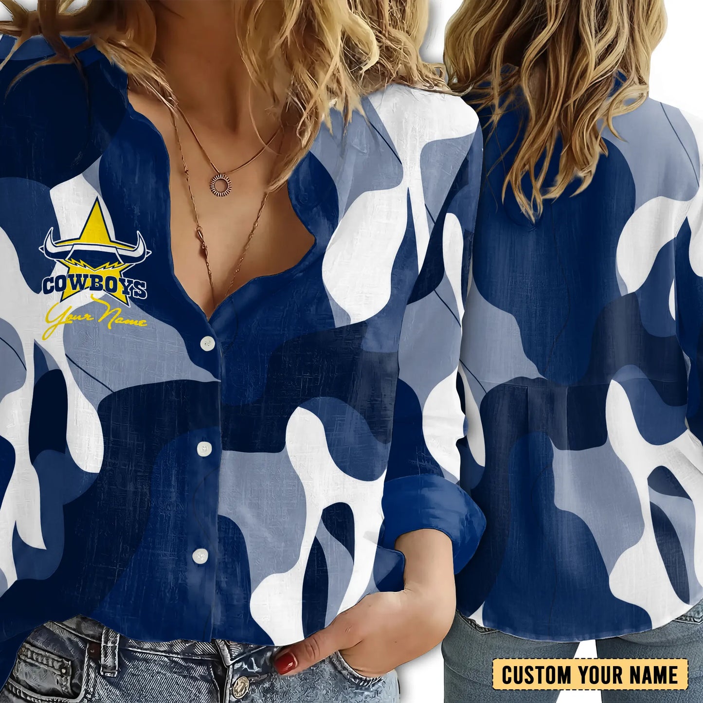 NQL Personalized Custom Women's Casual Shirt 4