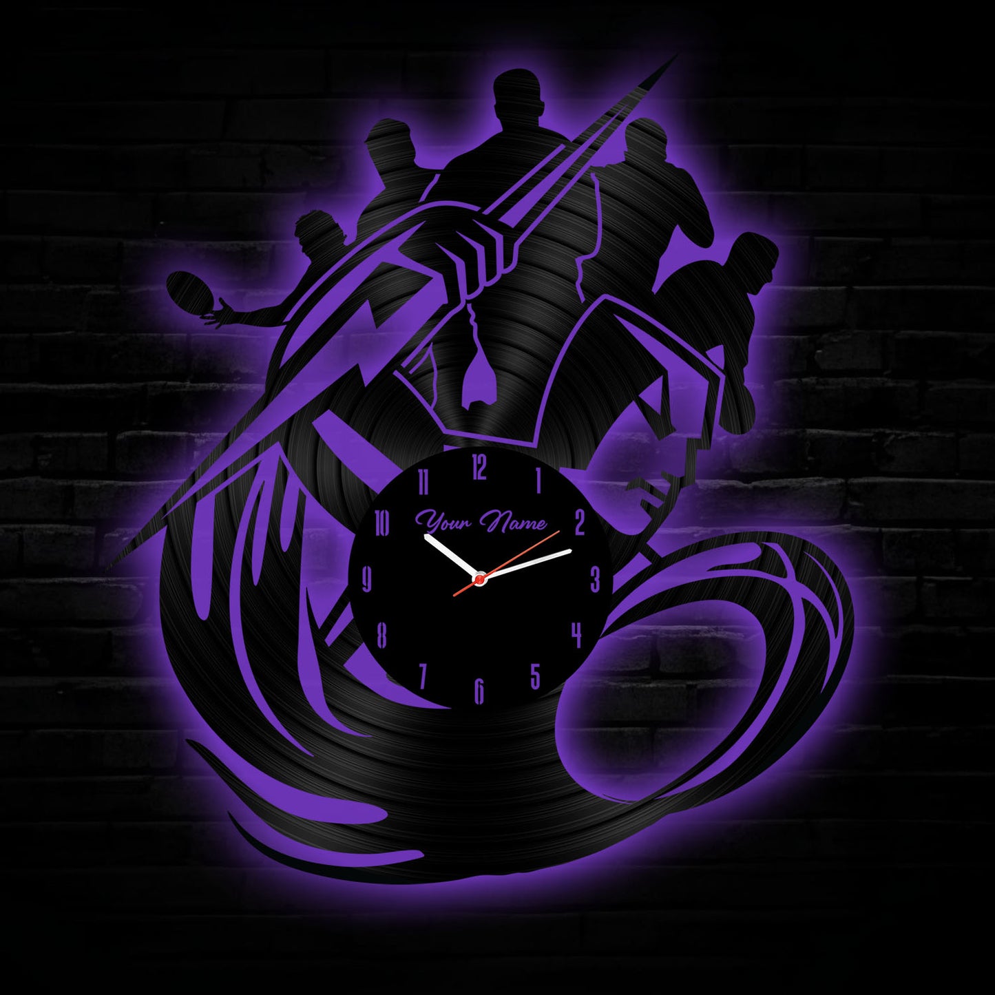 MEL Personalized Custom Vinyl Clock With Led For Home