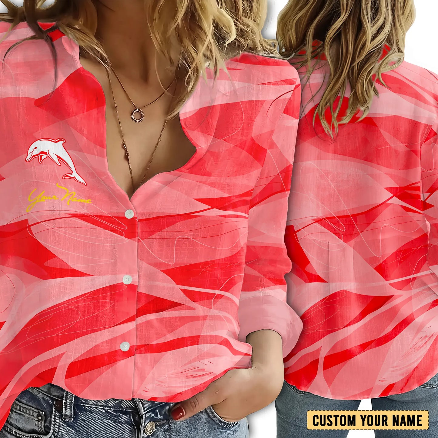 DOL Personalized Custom Women's Casual Shirt 6