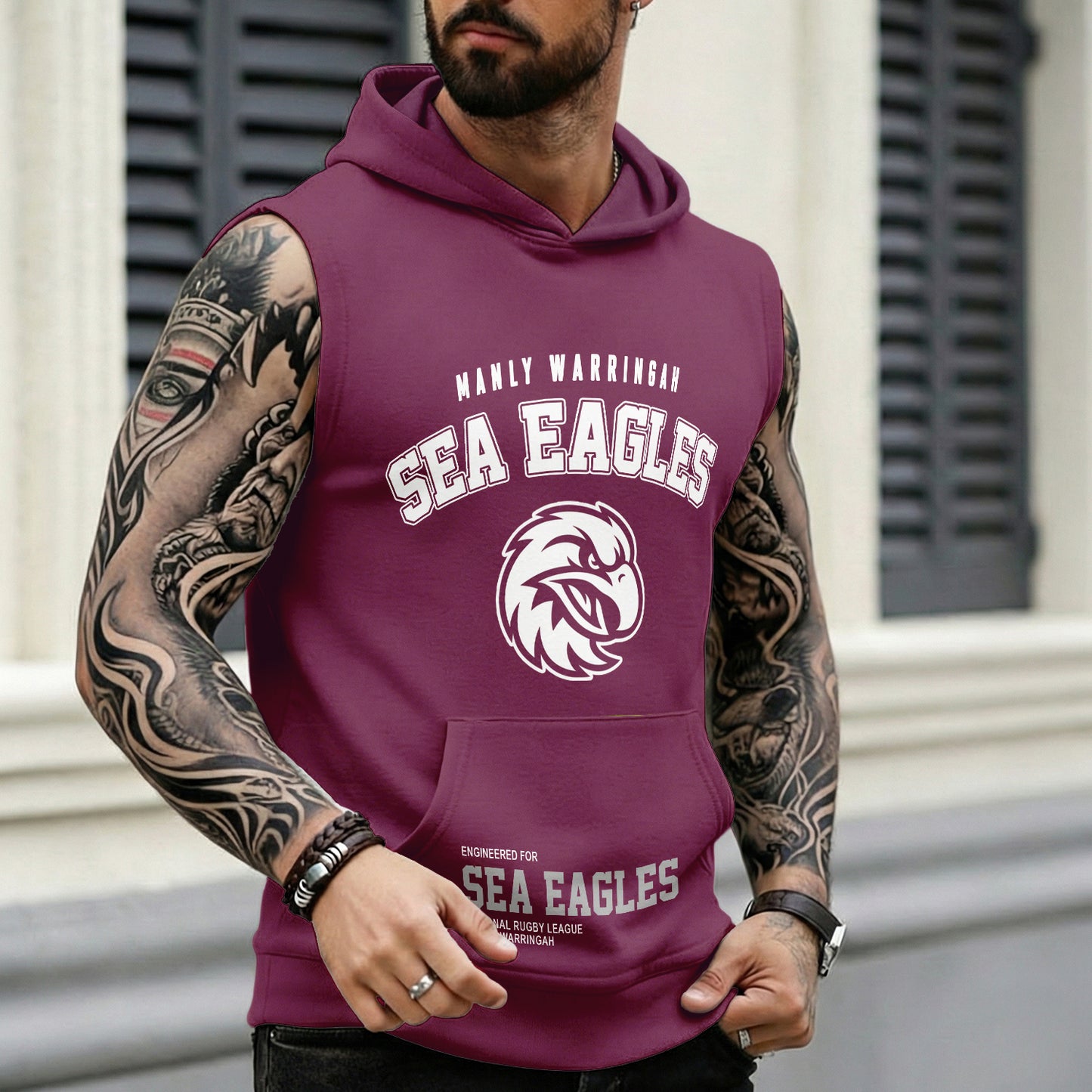 MAN Personalized Custom Hooded Tank Top 5