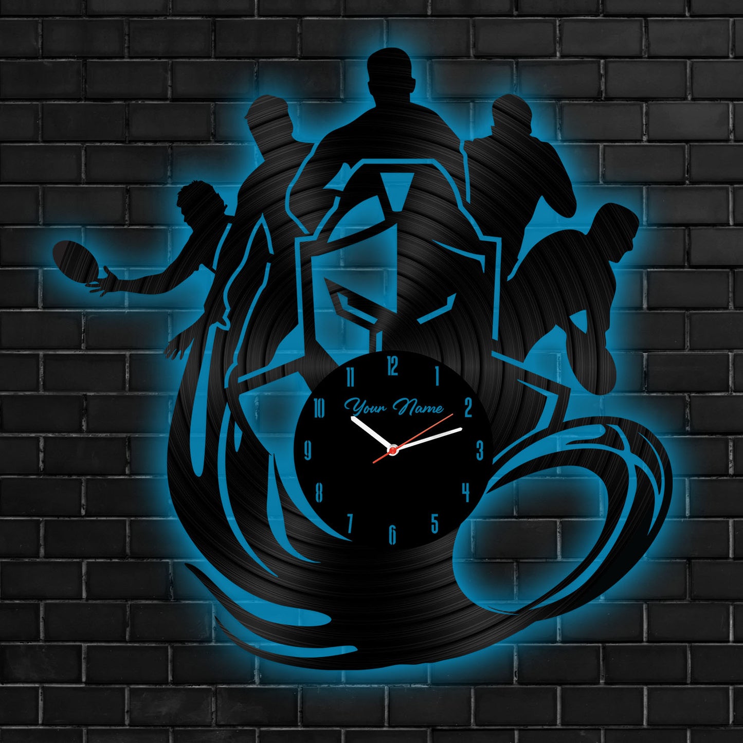 GLD Personalized Custom Vinyl Clock With Led For Home