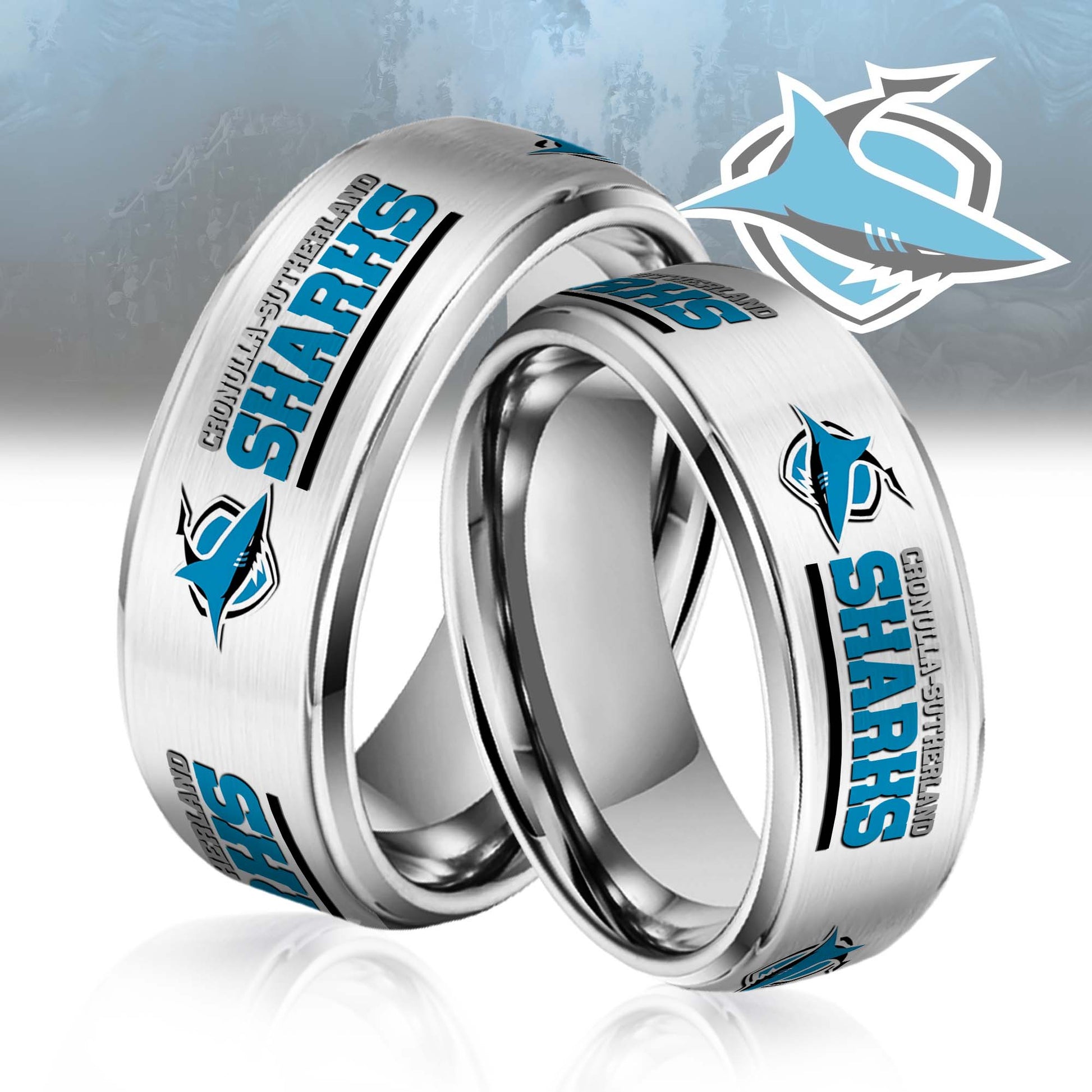 NRL Silver Tungsten Rings Gift For Fans 19