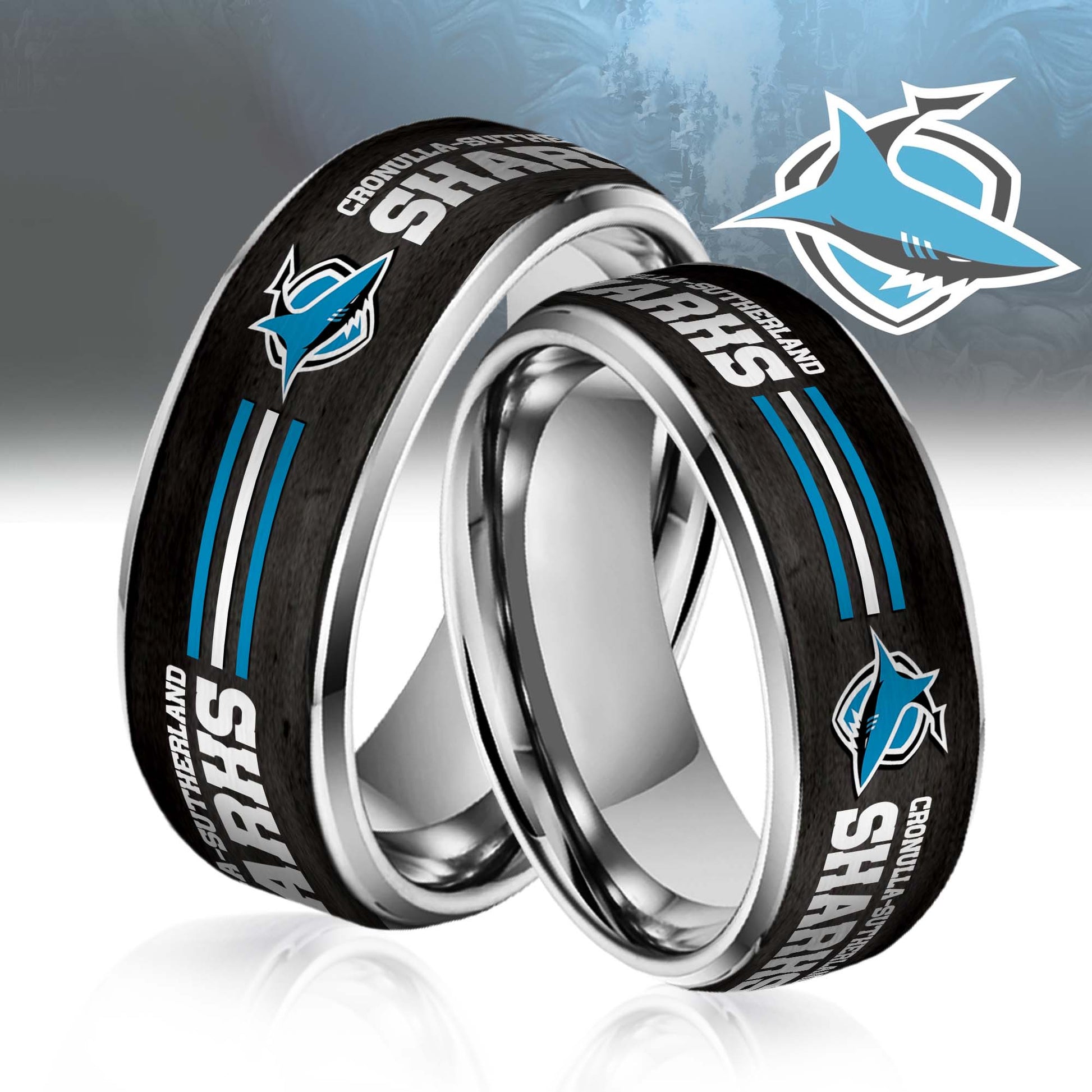 NRL Silver Tungsten Rings Gift For Fans 20