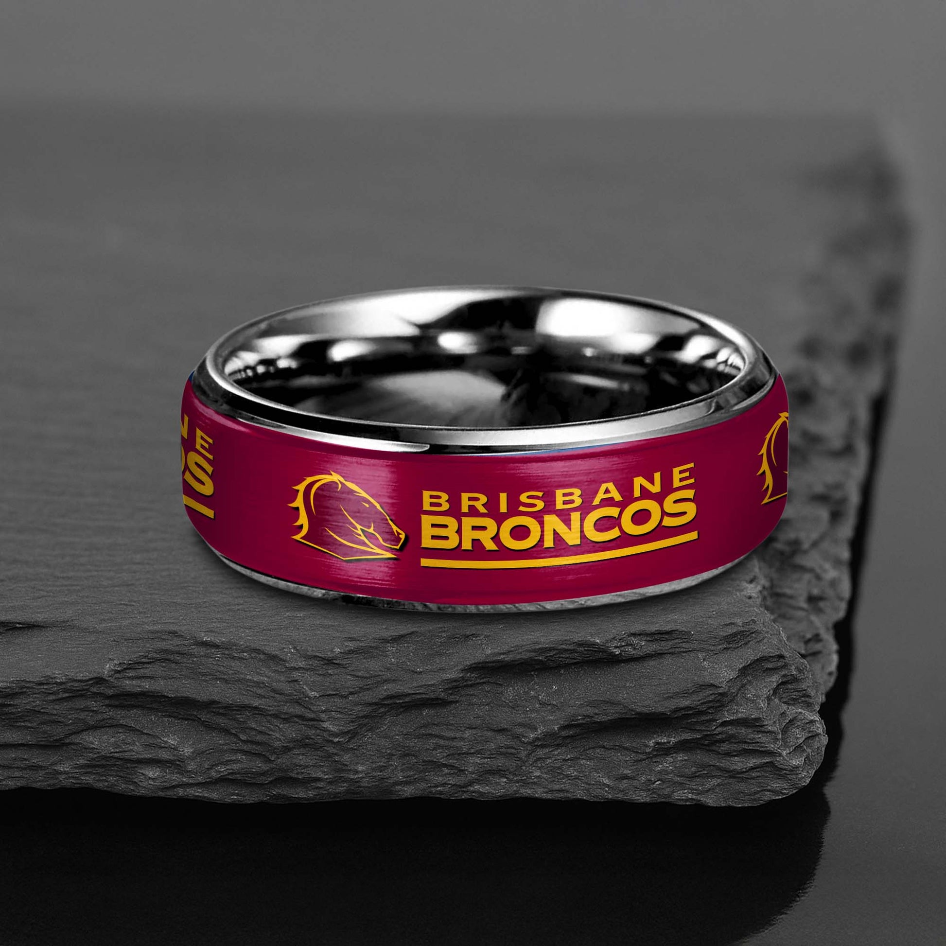 NRL Silver Tungsten Rings Gift For Fans 16