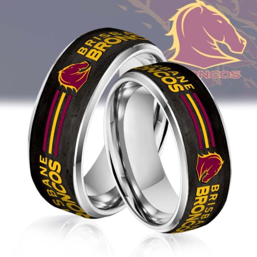 NRL Silver Tungsten Rings Gift For Fans 18