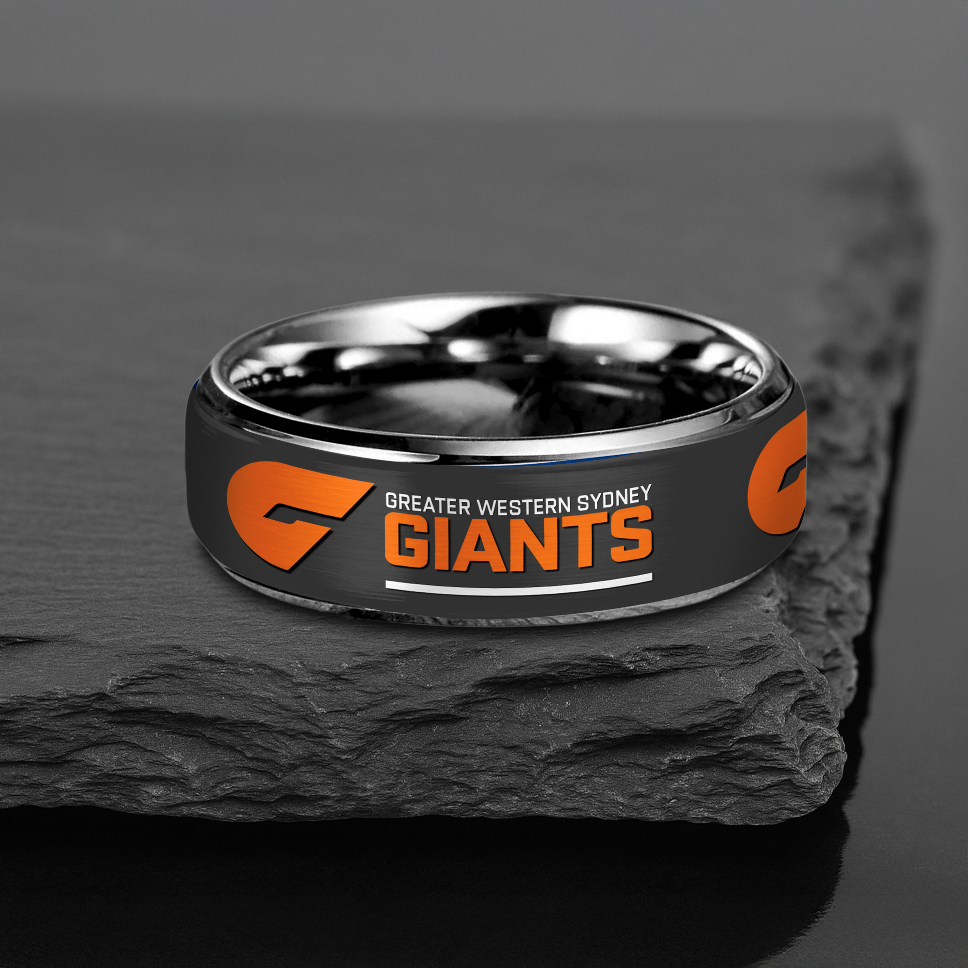 AFL Silver Tungsten Rings Gift For Fans 14