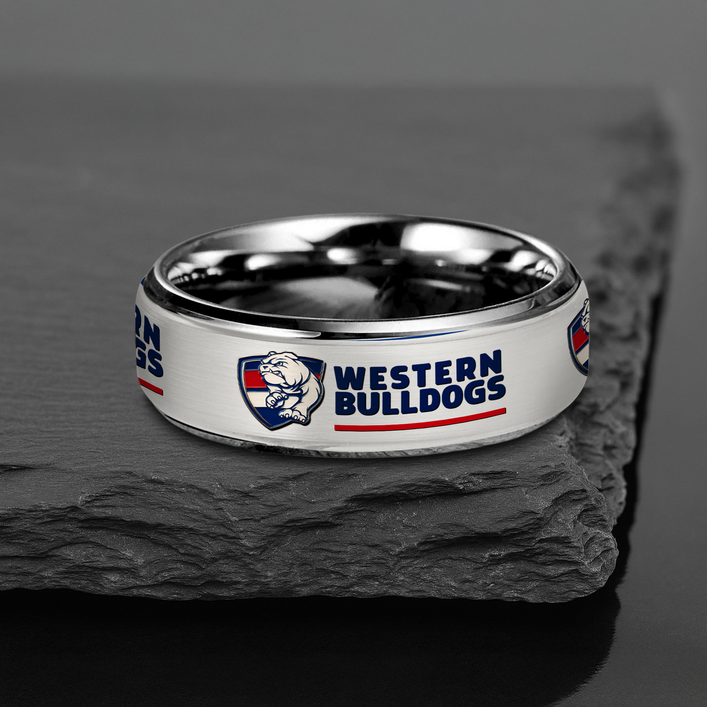 AFL Silver Tungsten Rings Gift For Fans 10