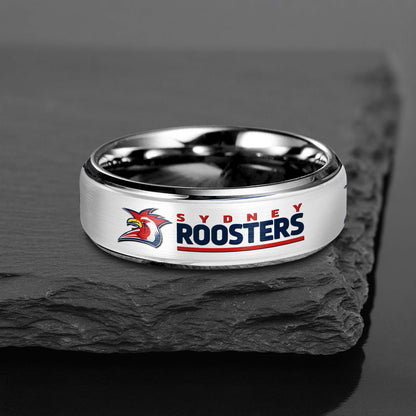 NRL Silver Tungsten Rings Gift For Fans 27