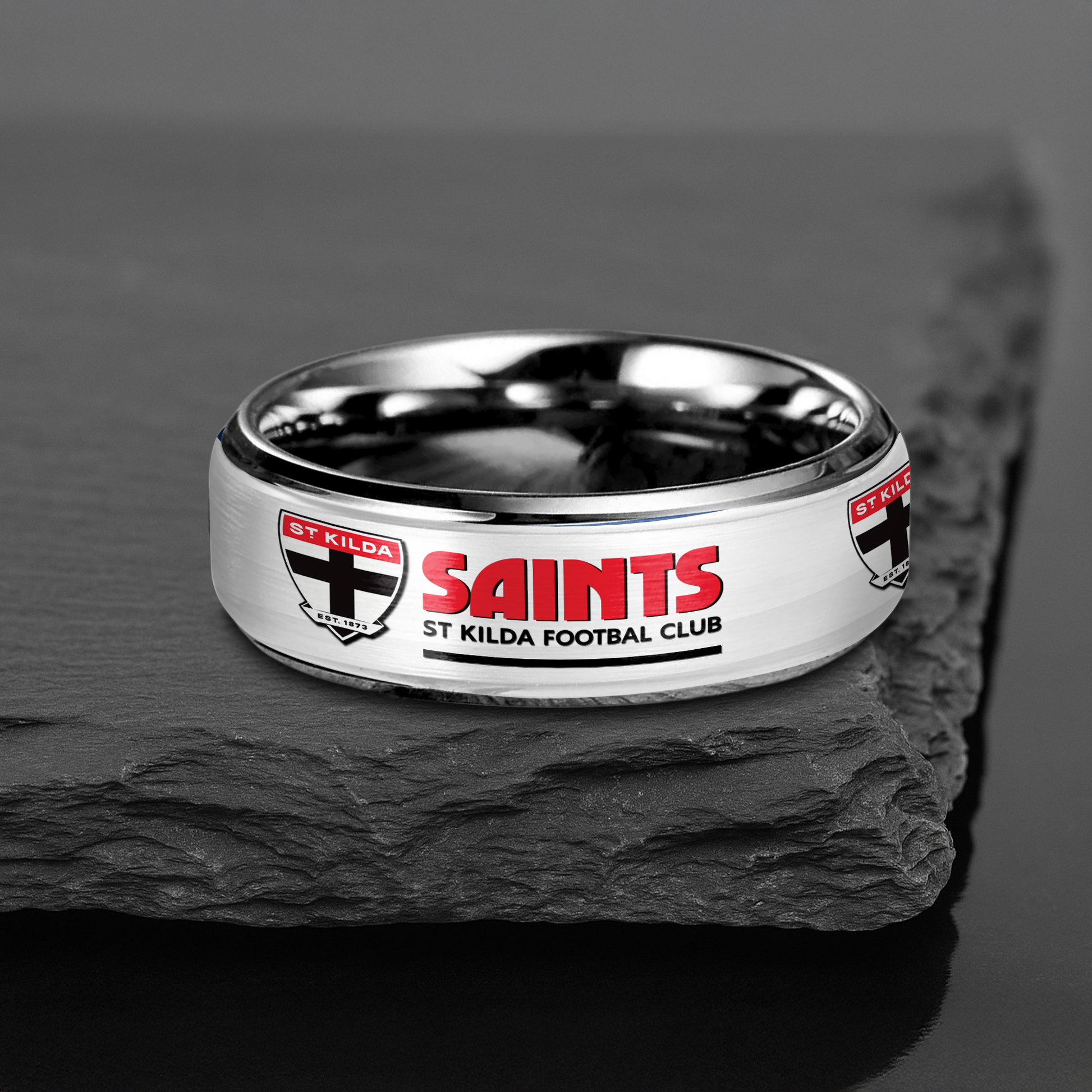 AFL Silver Tungsten Rings Gift For Fans