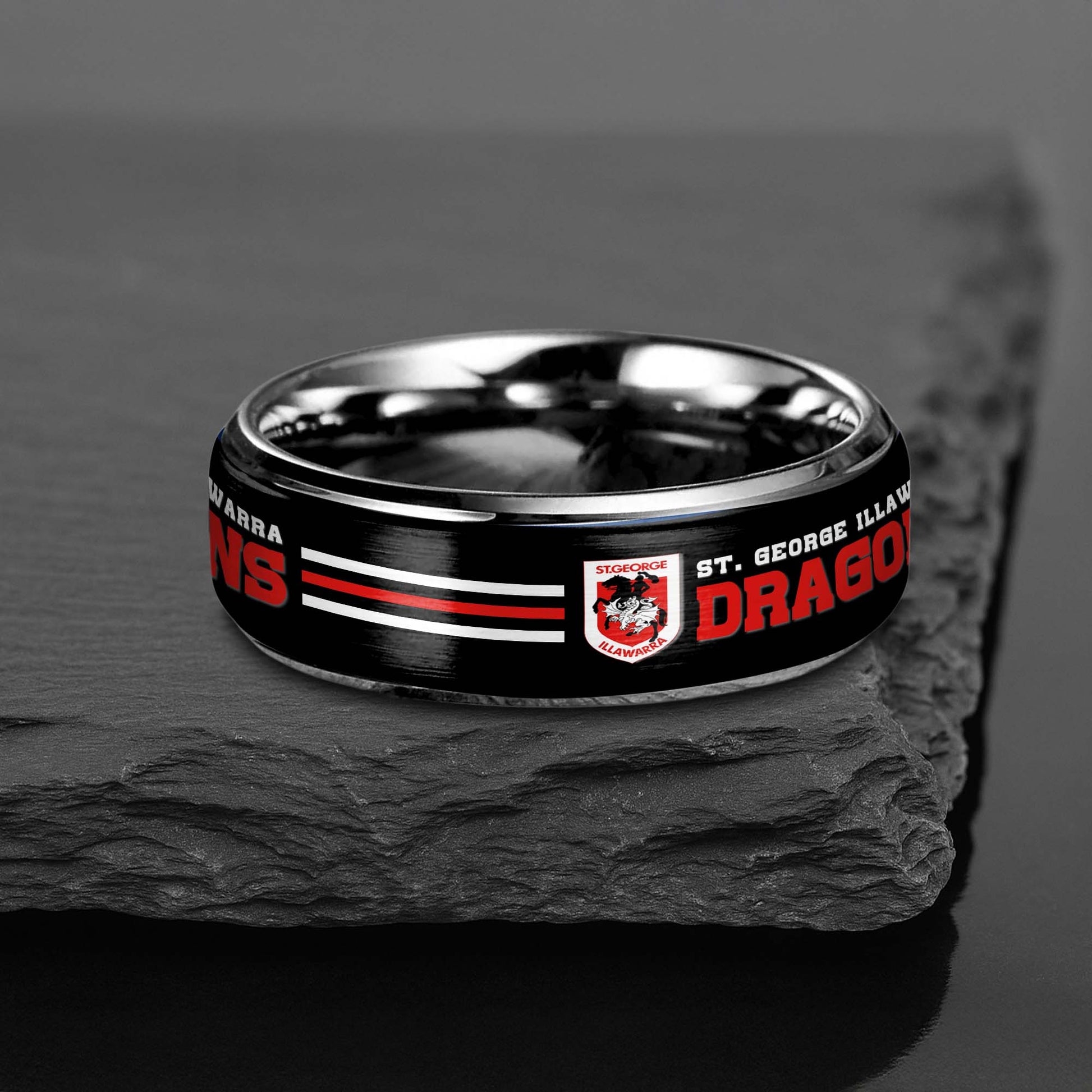 NRL Silver Tungsten Rings Gift For Fans 24
