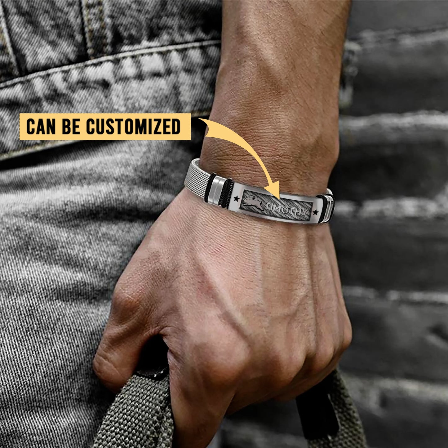 SOU Personalized Custom Men's Metal Bracelet 1