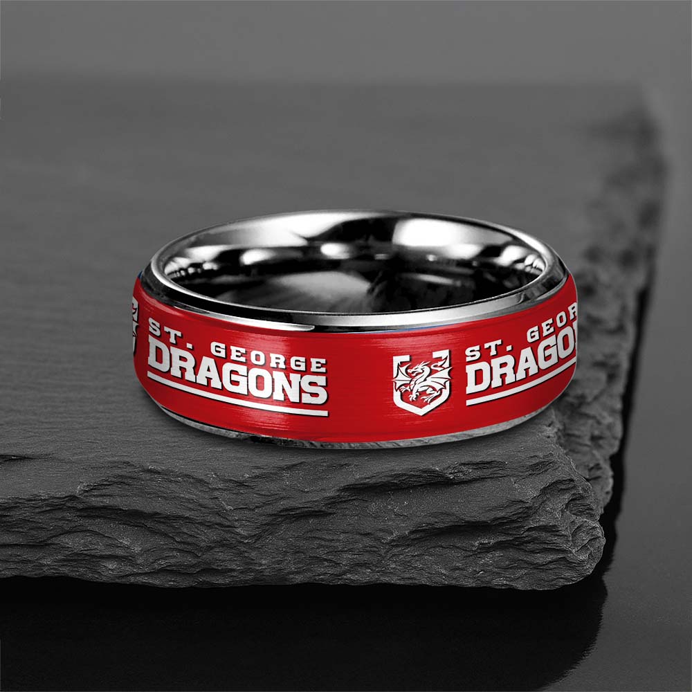 NRL Silver Tungsten Rings Gift For Fans 23