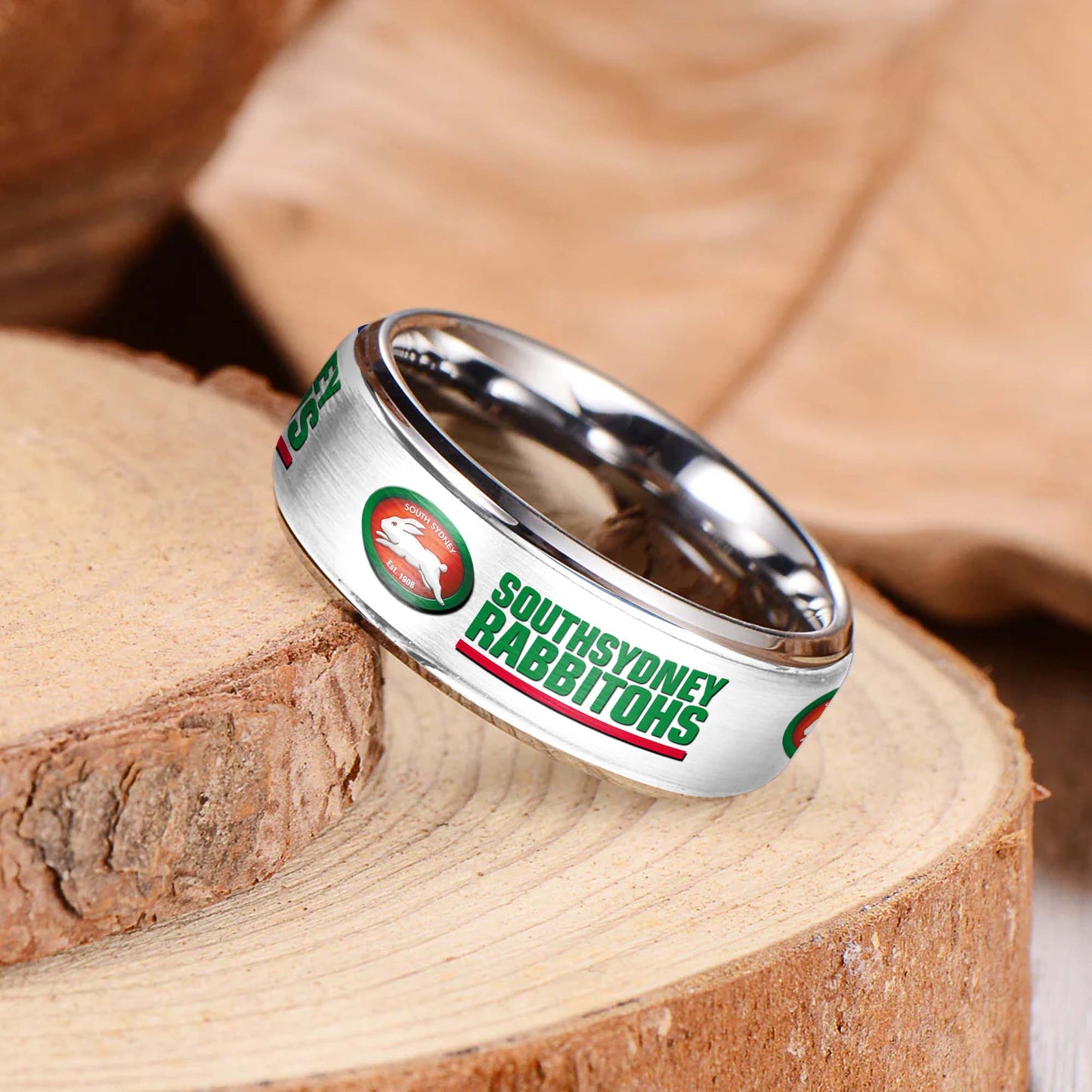 NRL Silver Tungsten Rings Gift For Fans 22