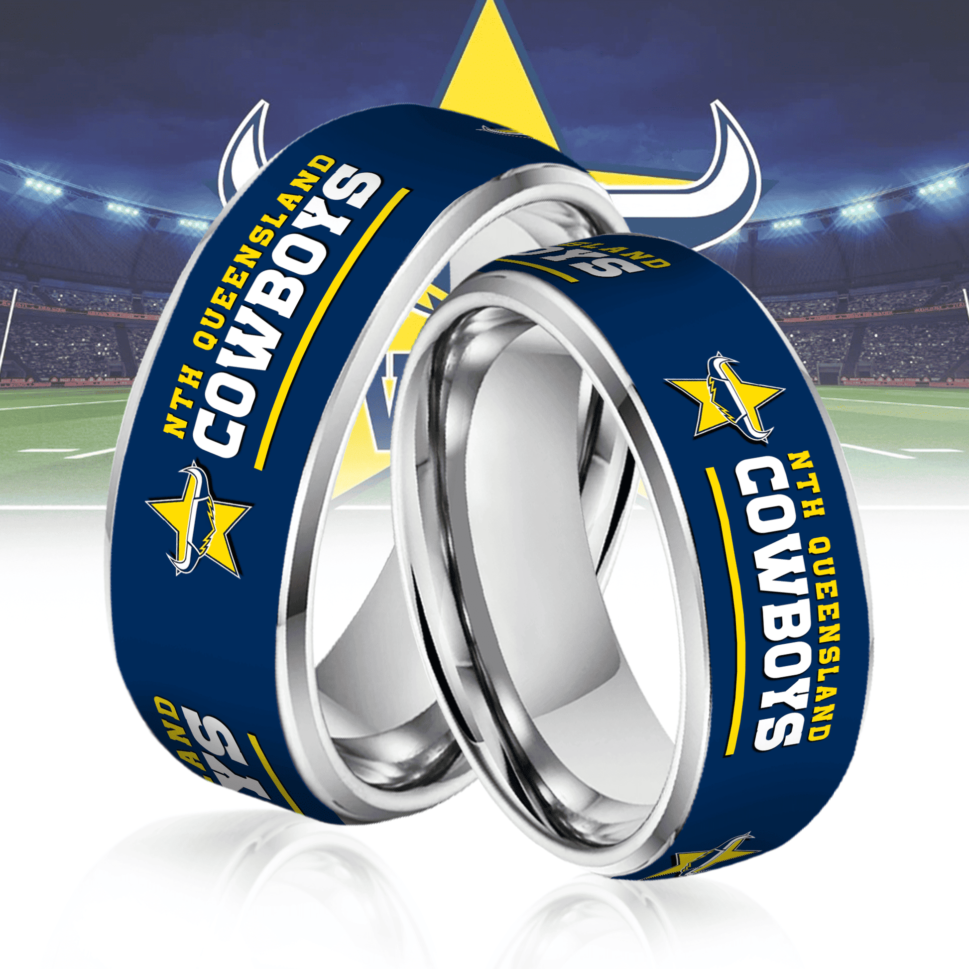 NRL Silver Tungsten Rings Gift For Fans 8