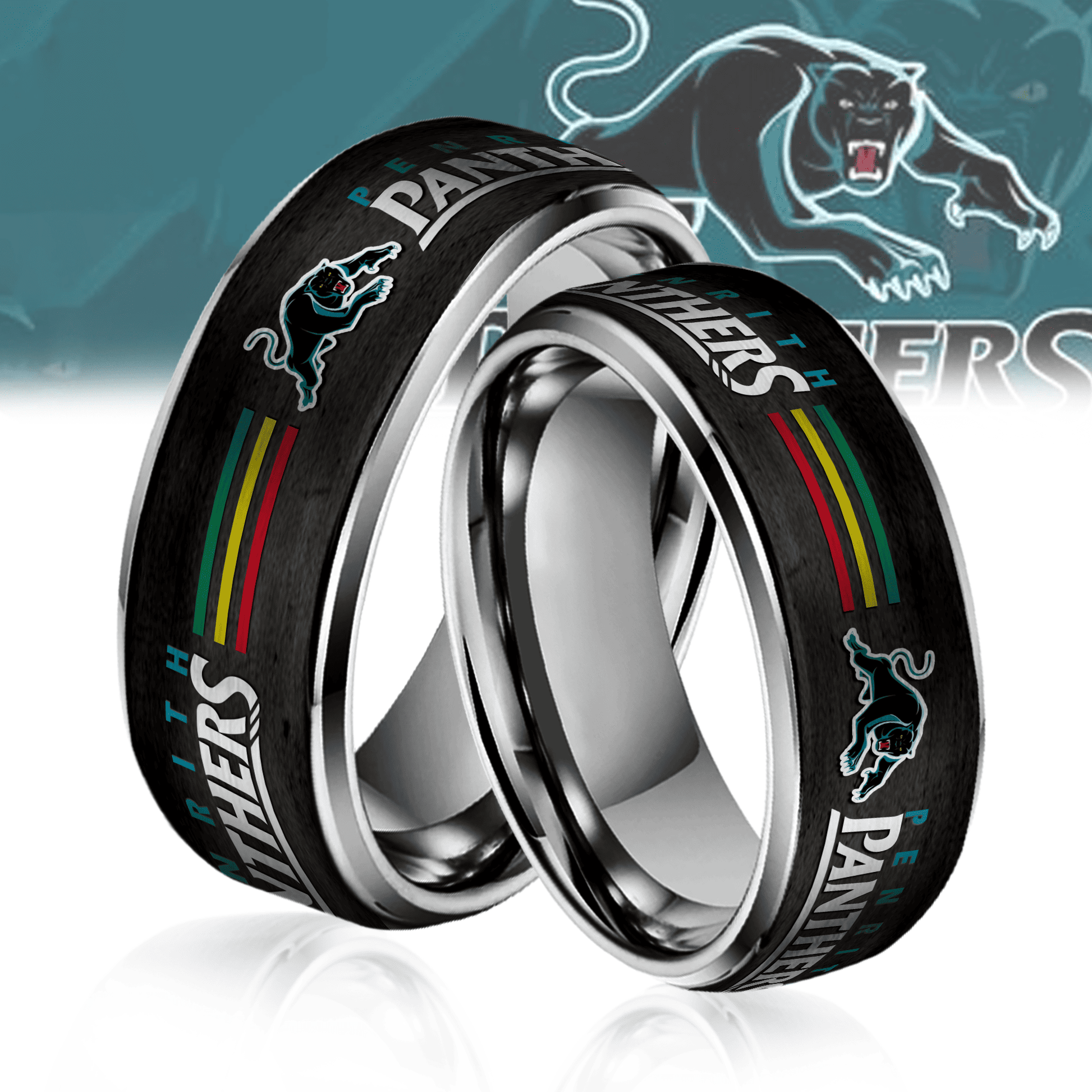 NRL Silver Tungsten Rings Gift For Fans 9