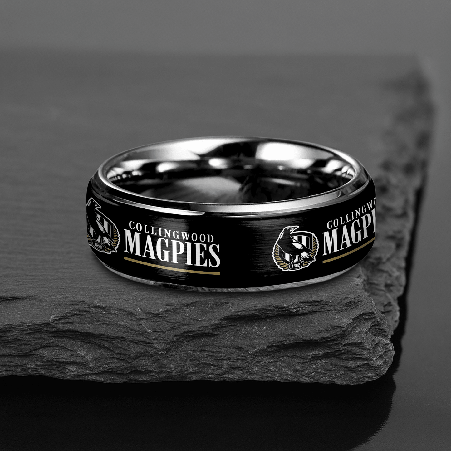 AFL Silver Tungsten Rings Gift For Fans 6