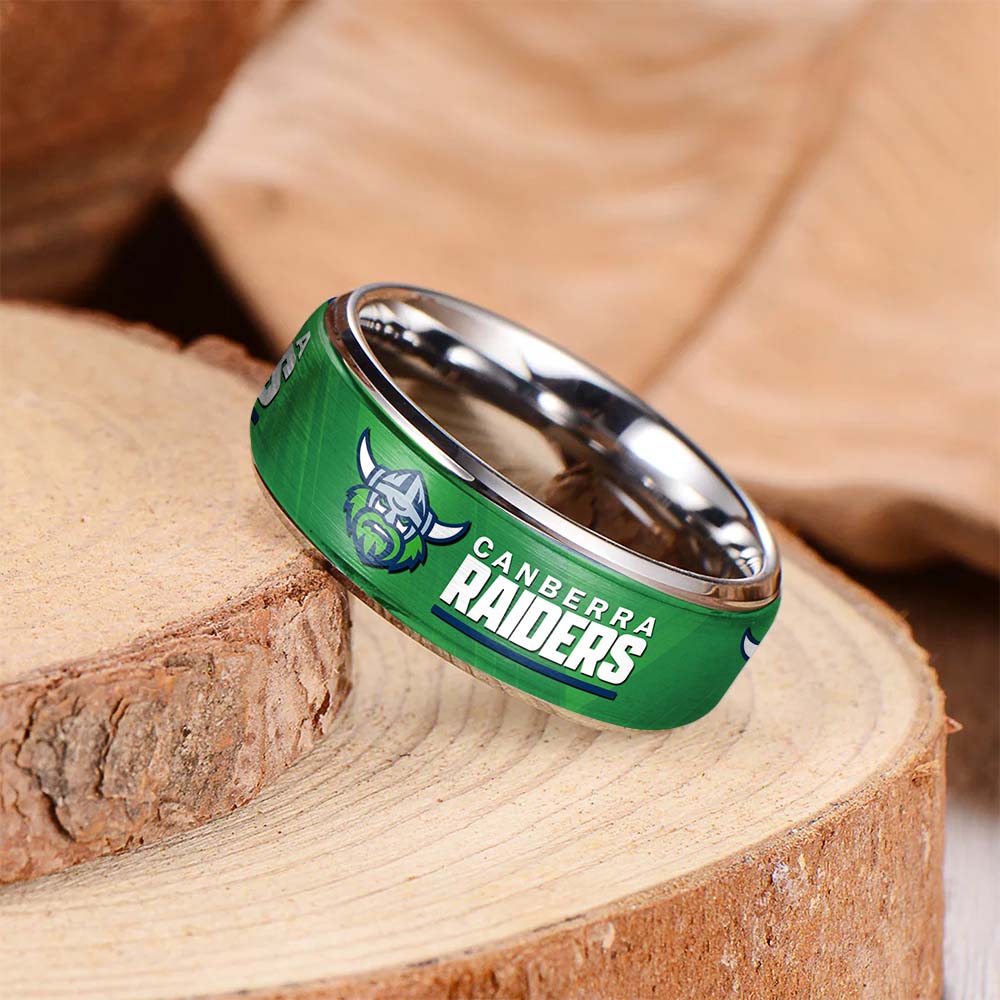 NRL Silver Tungsten Rings Gift For Fans 25