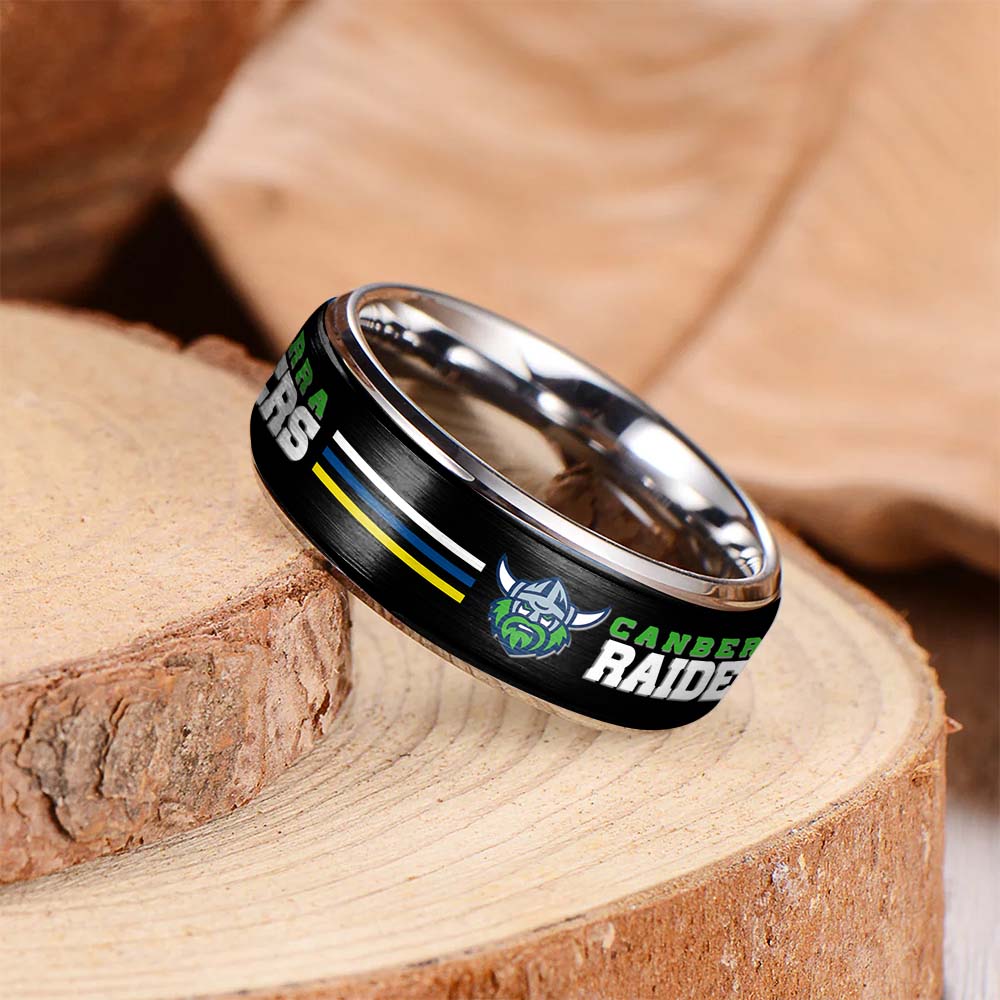 NRL Silver Tungsten Rings Gift For Fans 29