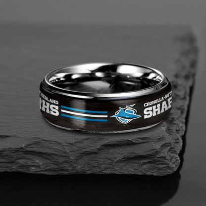 NRL Silver Tungsten Rings Gift For Fans 20
