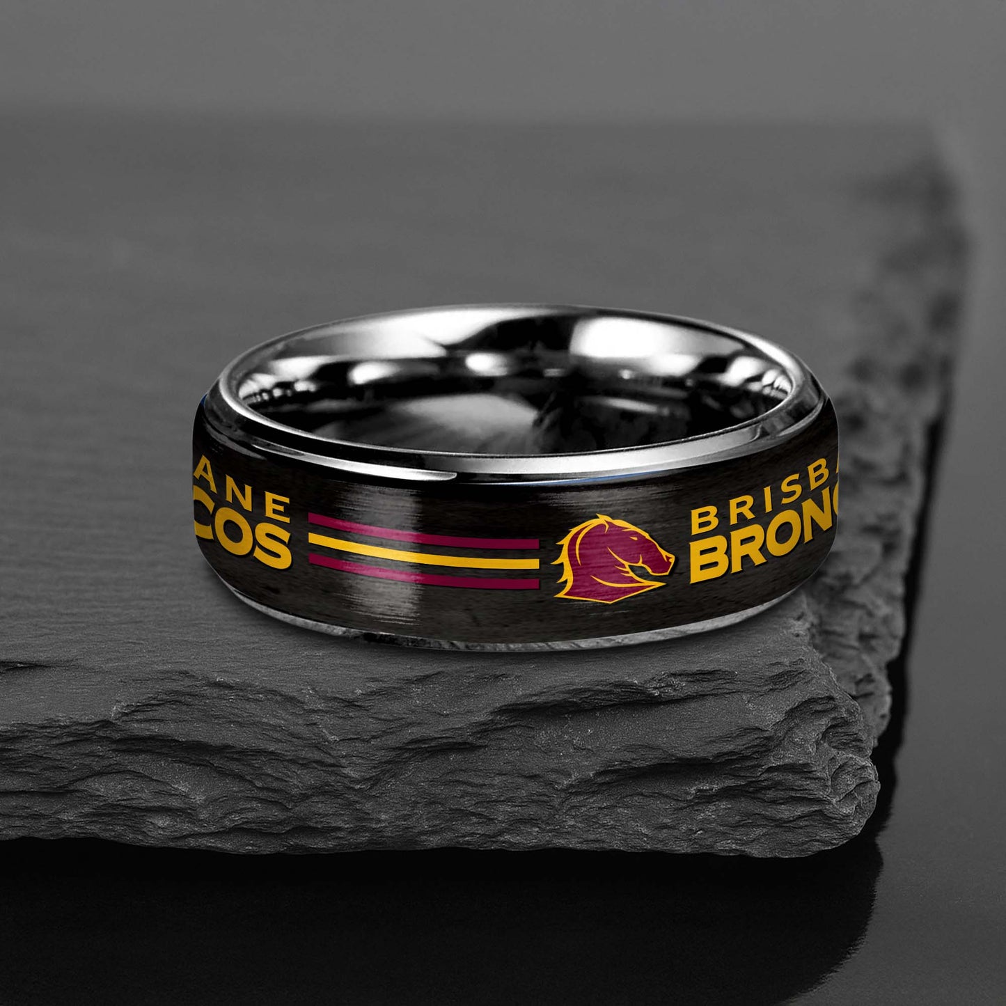 NRL Silver Tungsten Rings Gift For Fans 18