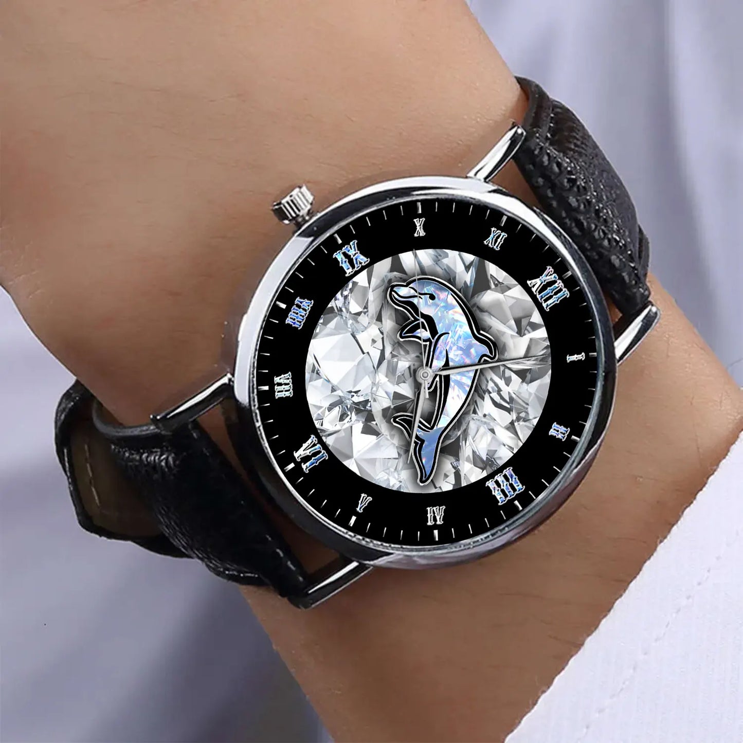 DOL Personalized Custom Stitched Leather Watch